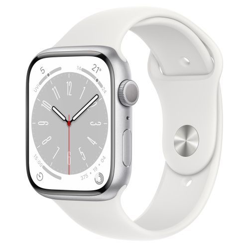 Apple Watch S8 45mm Silver Sport Band M/L