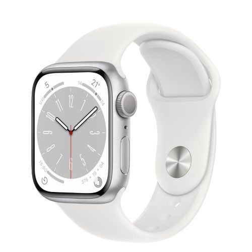 Apple Watch S8 41mm Silver Sport Band S/M